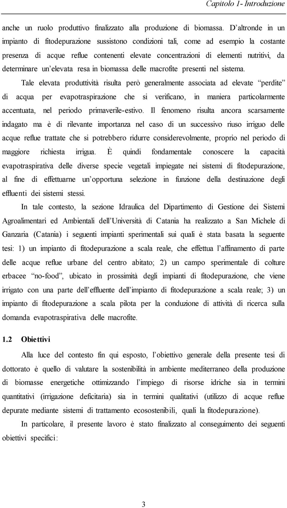 un elevata resa in biomassa delle macrofite presenti nel sistema.