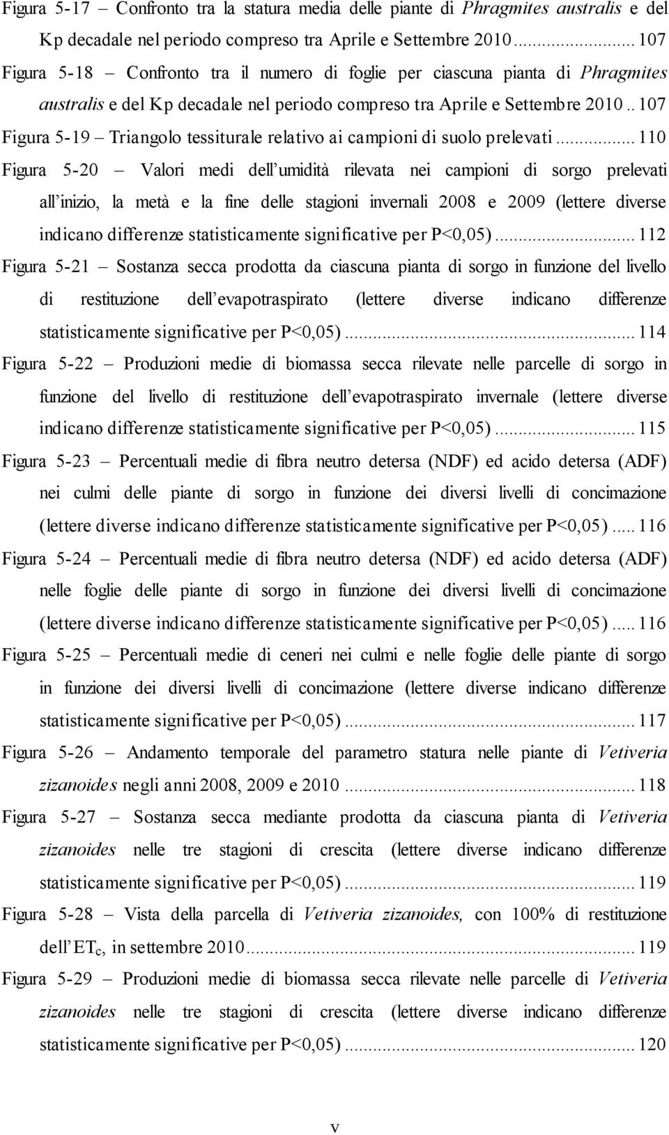 . 107 Figura 5-19 Triangolo tessiturale relativo ai campioni di suolo prelevati.