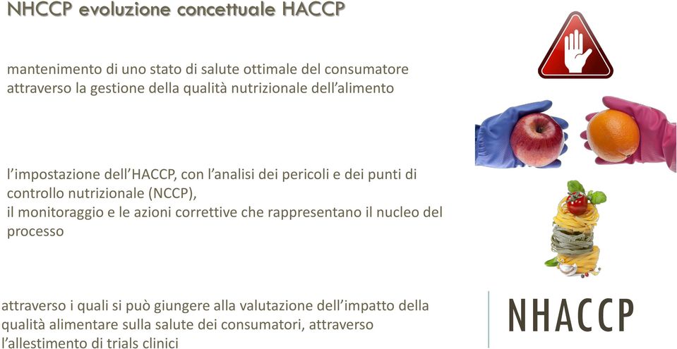 nutrizionale (NCCP), il monitoraggio e le azioni correttive che rappresentano il nucleo del processo attraverso i quali si