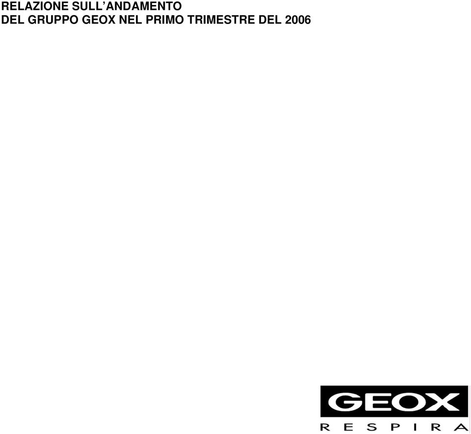 GRUPPO GEOX NEL