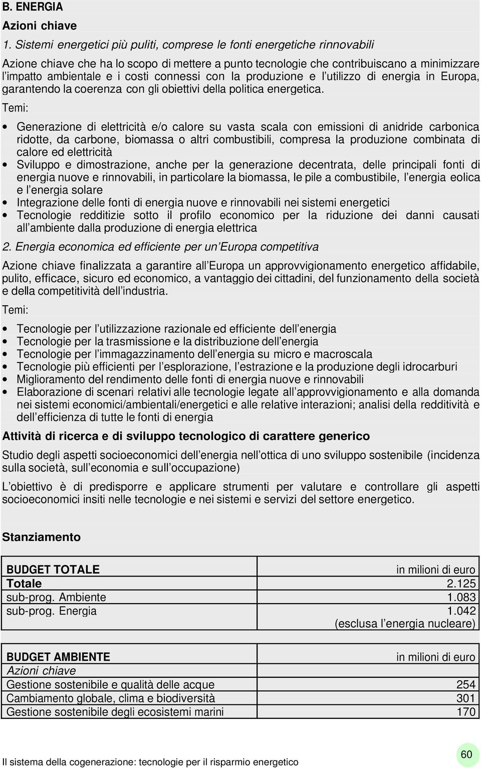 connessi con la produzione e l utilizzo di energia in Europa, garantendo la coerenza con gli obiettivi della politica energetica.