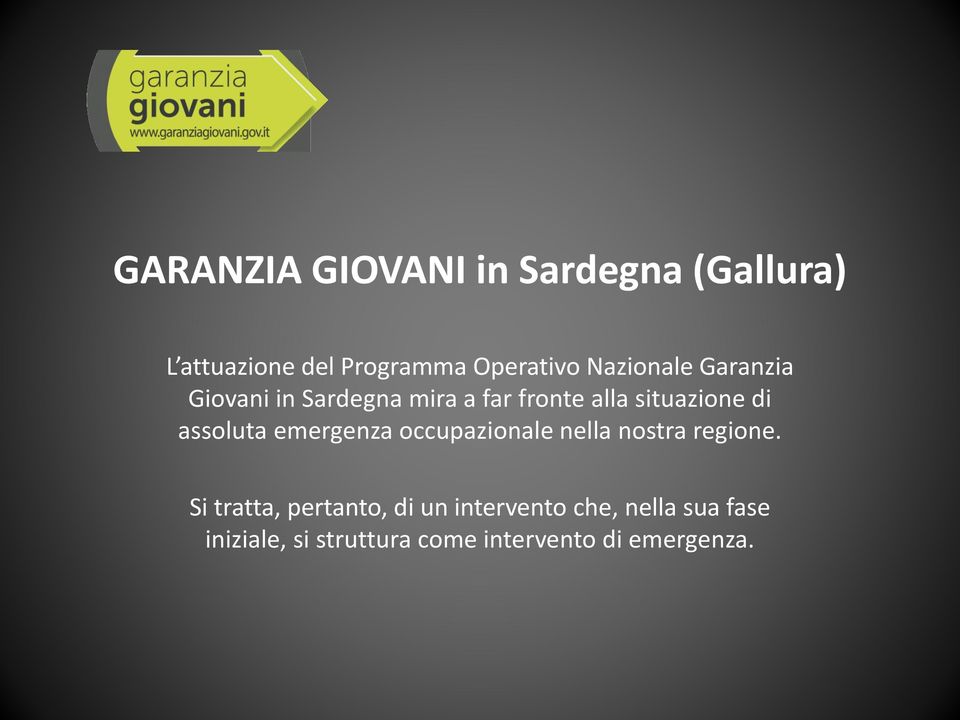 occupazionale nella nostra regione.