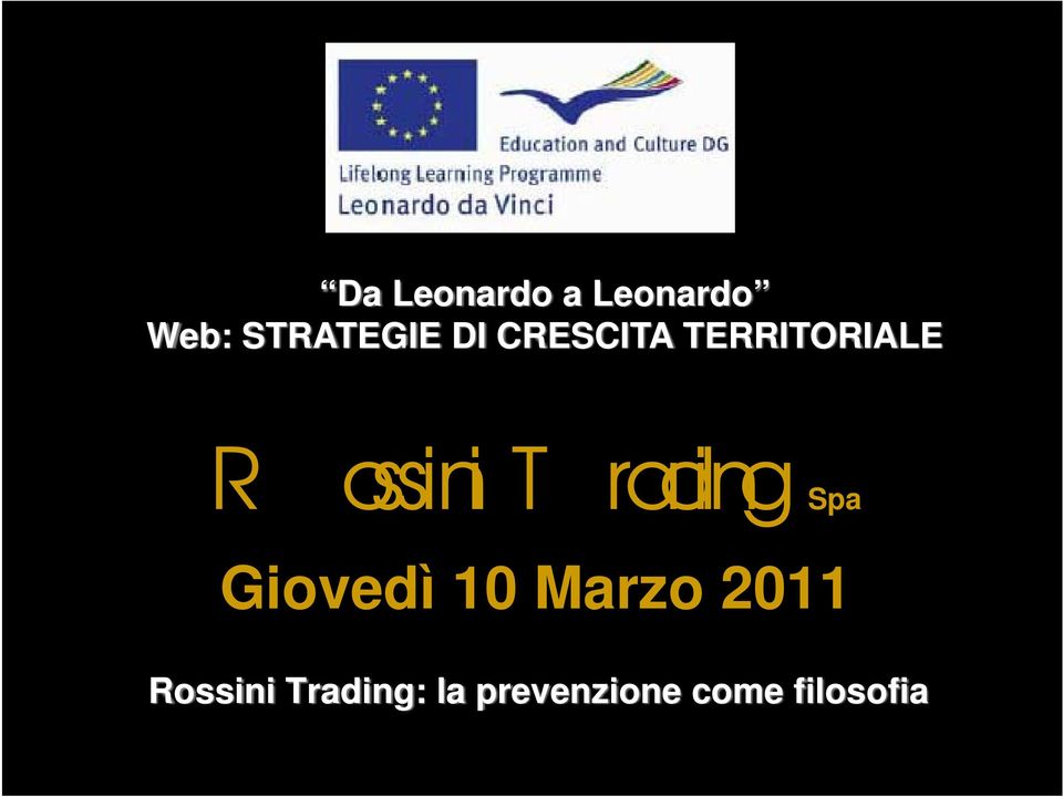 Trading Spa Giovedì 10 Marzo 2011