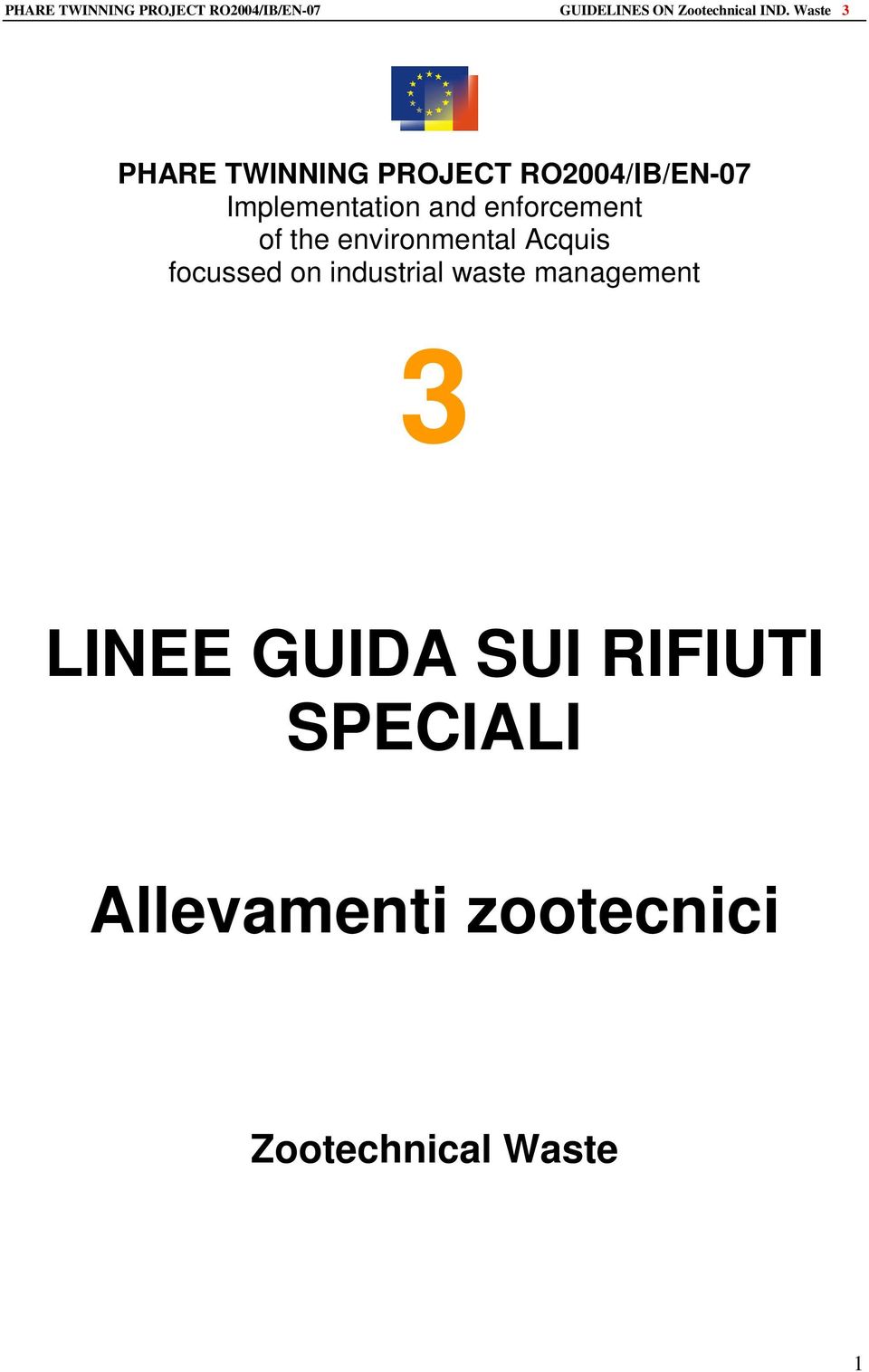 on industrial waste management 3 LINEE GUIDA SUI