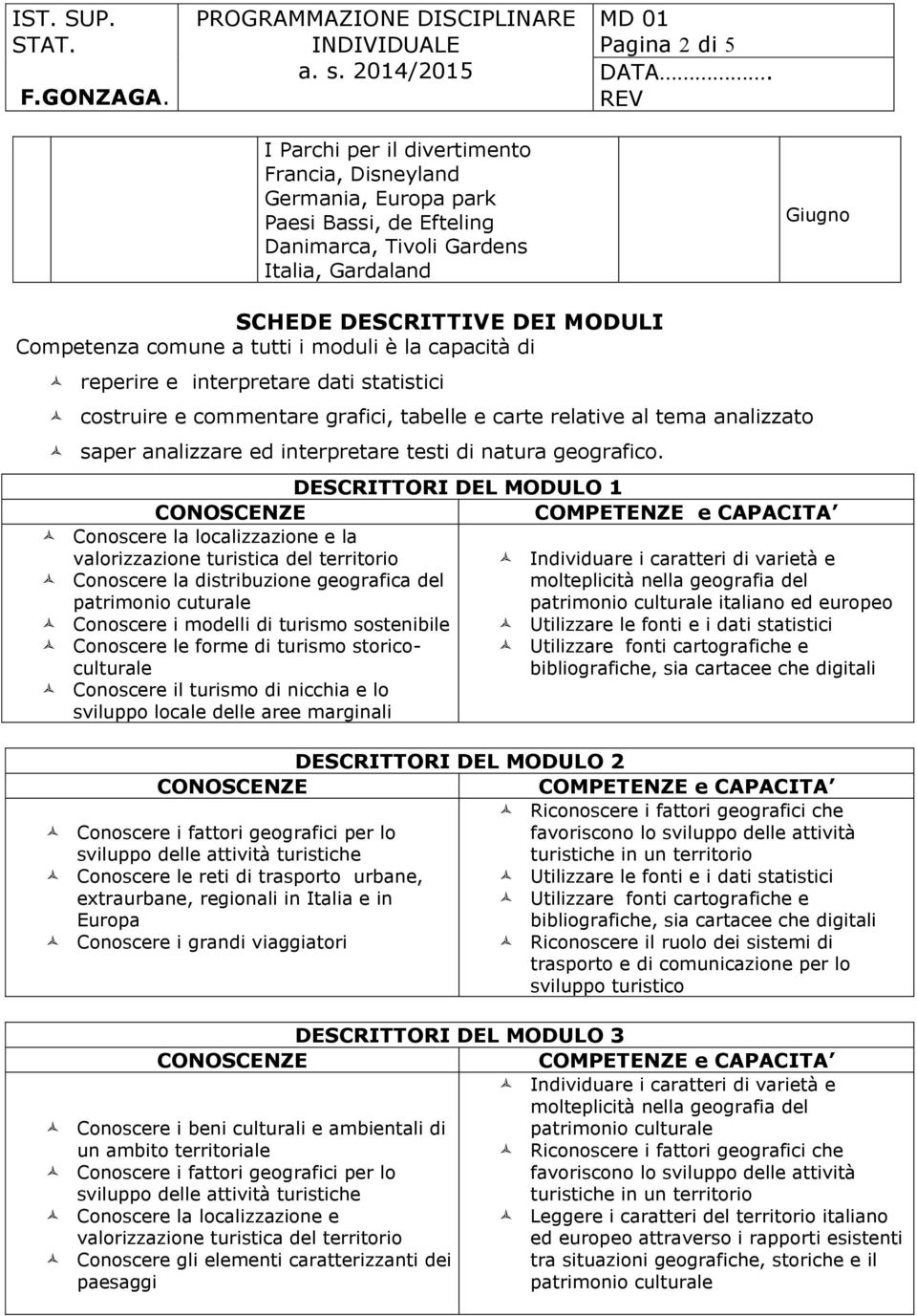 interpretare testi di natura geografico.