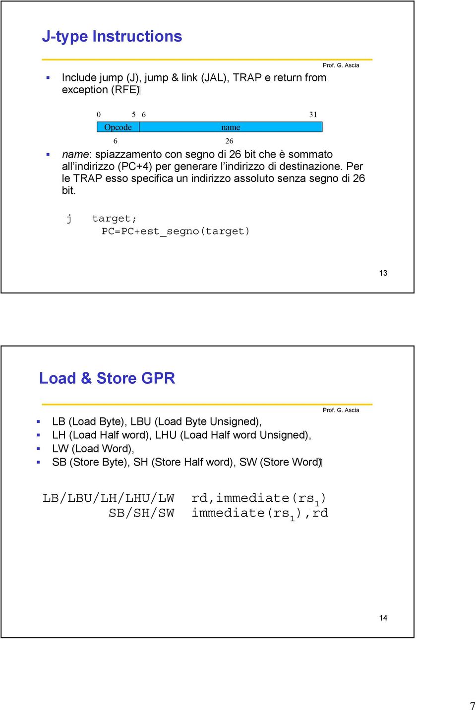 Per le TRAP esso specifica un indirizzo assoluto senza segno di 26 bit.