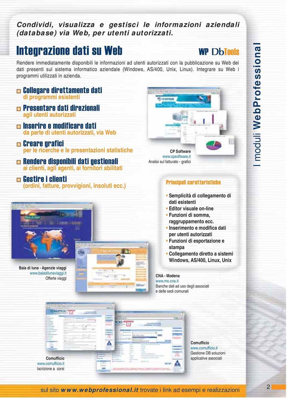 Unix, Linux). Integrare su Web i programmi utilizzati in azienda.