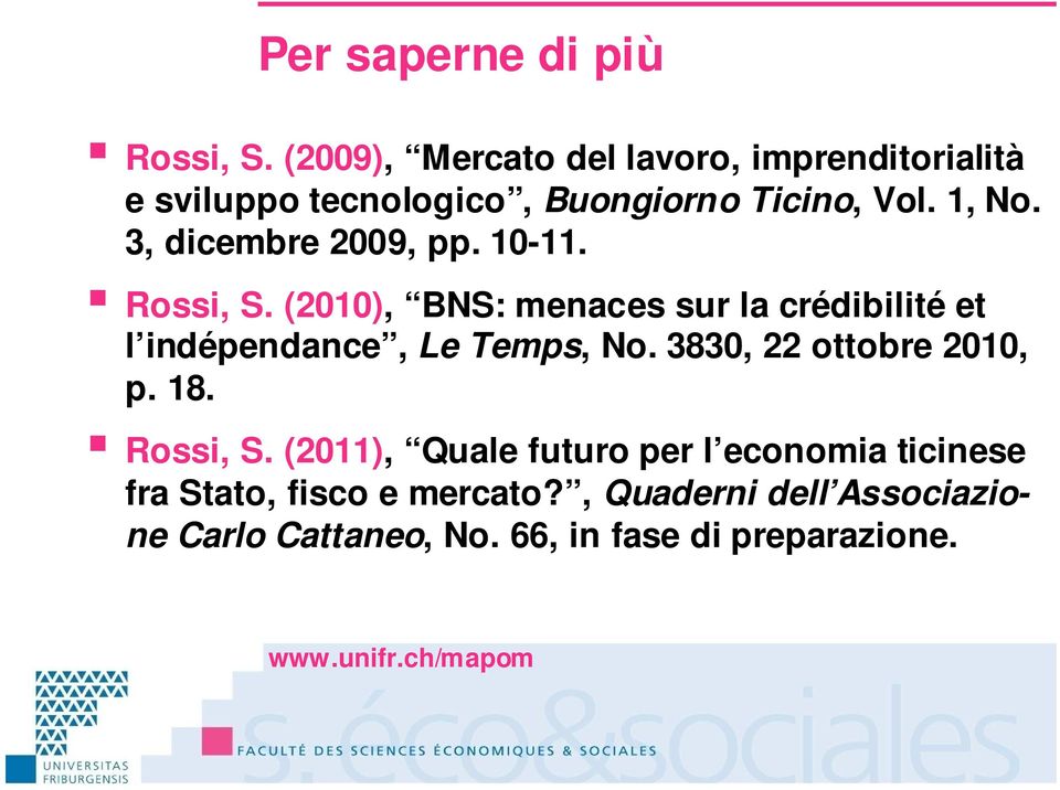 3, dicembre 2009, pp. 10-11. Rossi, S.