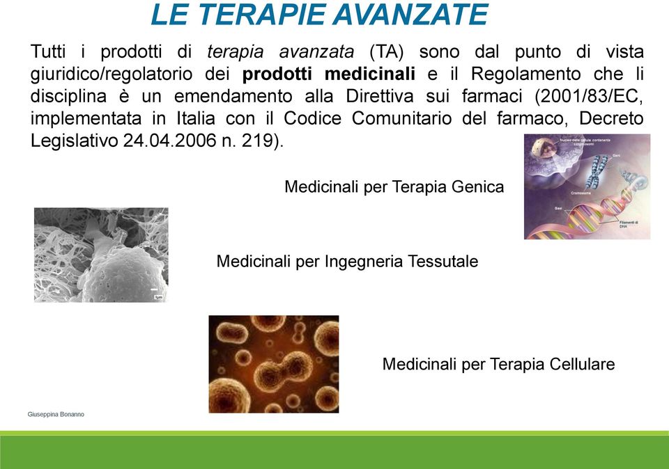 Direttiva sui farmaci (2001/83/EC, implementata in Italia con il Codice Comunitario del farmaco, Decreto