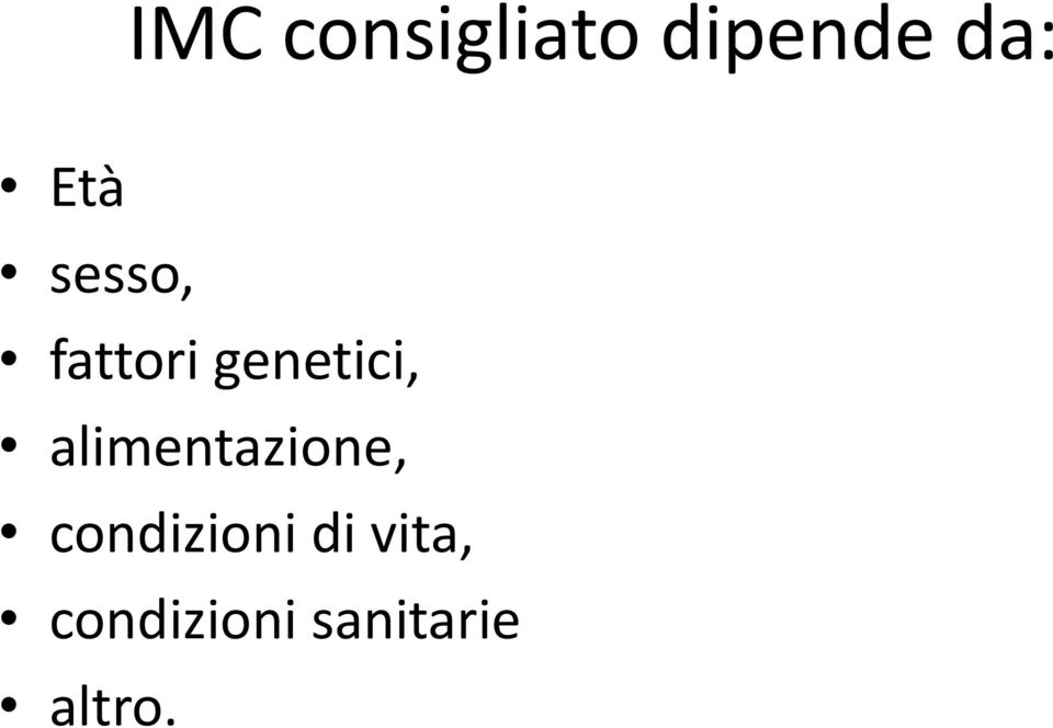 alimentazione, condizioni di