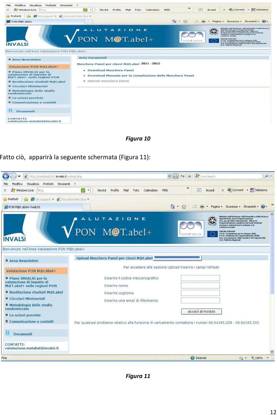 seguente schermata