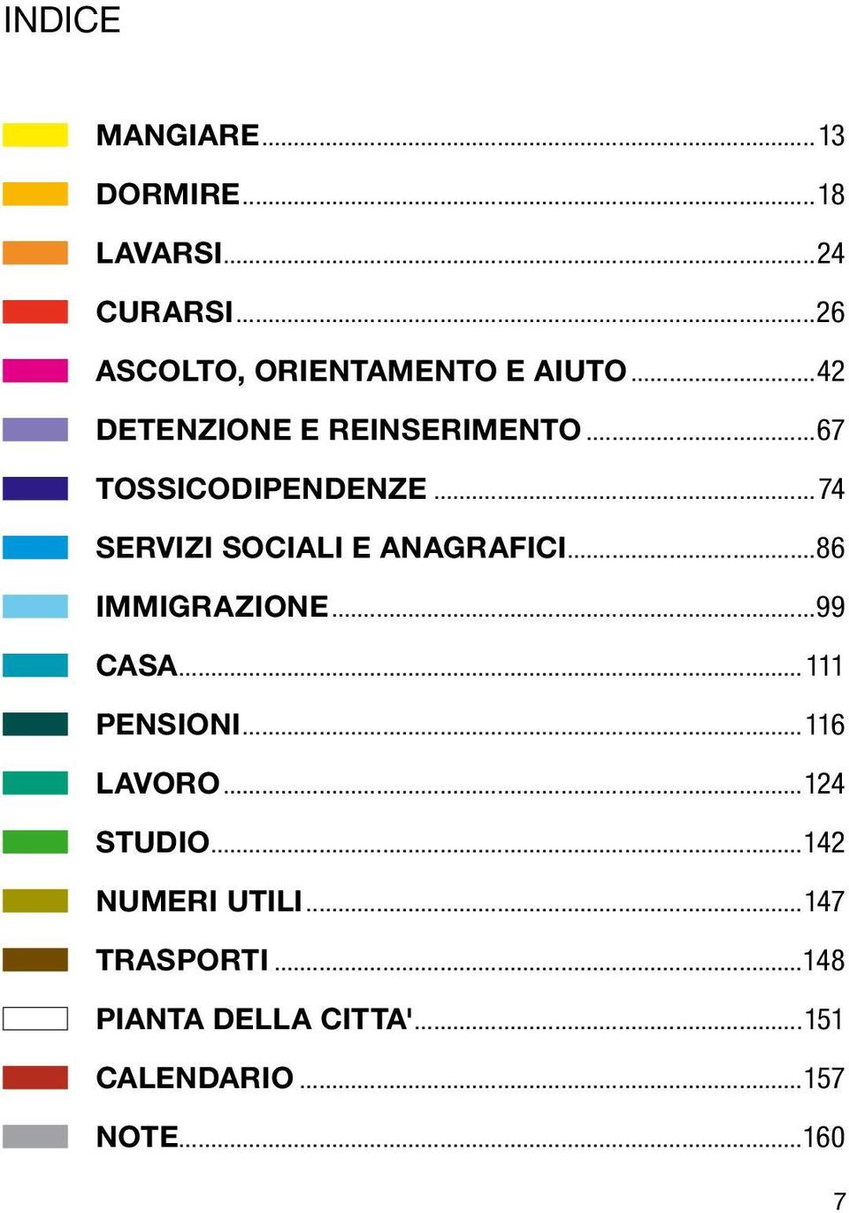 ..67 TOSSICODIPENDENZE...74 SERVIZI SOCIALI E ANAGRAFICI...86 IMMIGRAZIONE...99 CASA.