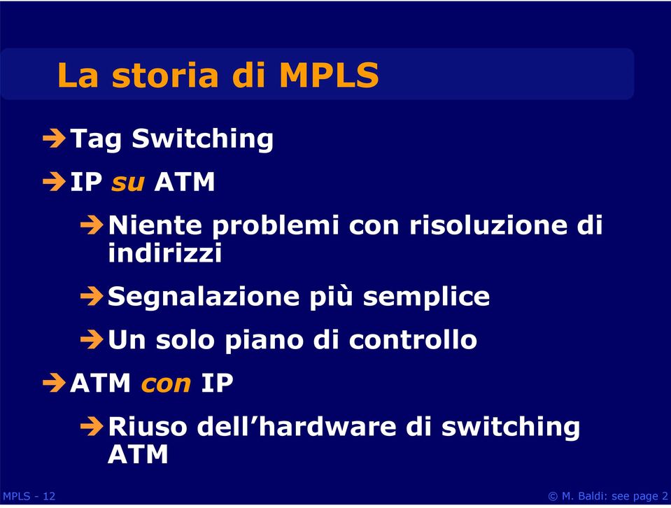 Segnalazione più semplice Un solo piano di