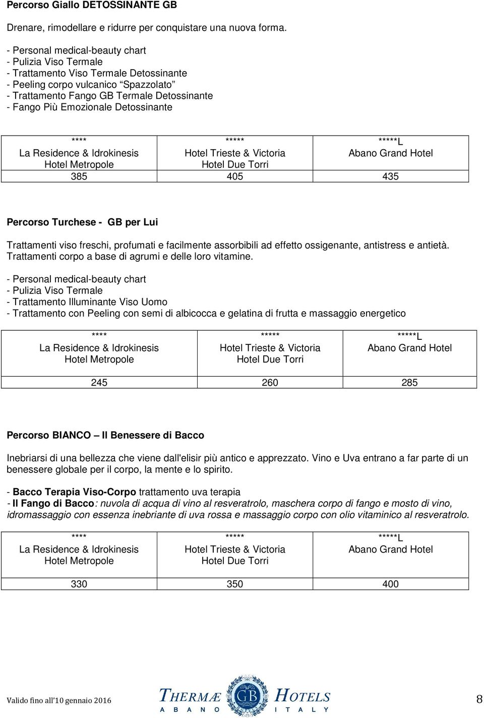 Detossinante * *L 385 405 435 Percorso Turchese - GB per Lui Trattamenti viso freschi, profumati e facilmente assorbibili ad effetto ossigenante, antistress e antietà.