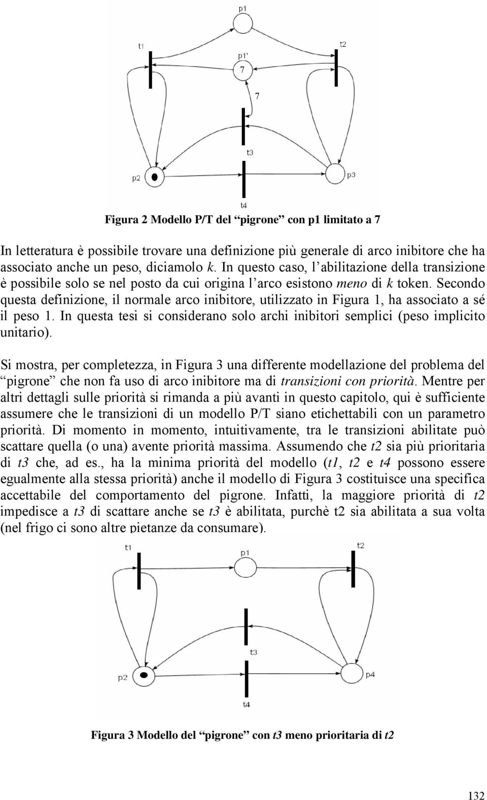 Secondo questa definizione, il normale arco inibitore, utilizzato in Figura 1, ha associato a sé il peso 1. In questa tesi si considerano solo archi inibitori semplici (peso implicito unitario).