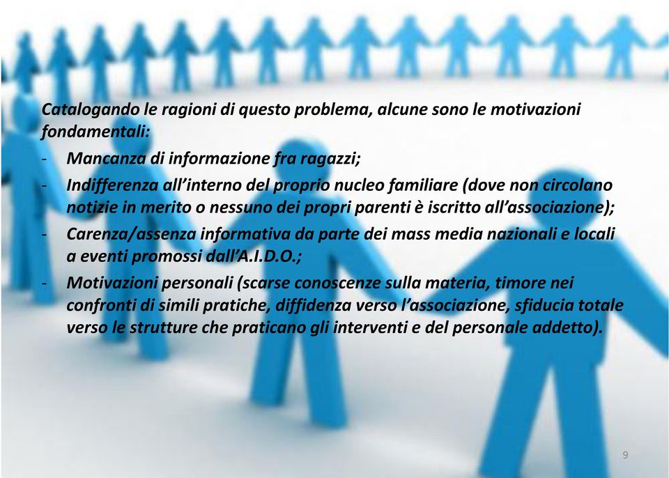 informativa da parte dei mass media nazionali e locali a eventi promossi dall A.I.D.O.