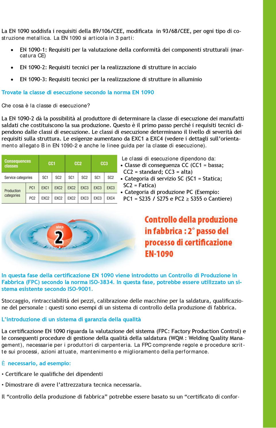 acciaio EN 1090-3: Requisiti tecnici per la realizzazione di strutture in alluminio Trovate la classe di esecuzione secondo la norma EN 1090 Che cosa è la classe di esecuzione?