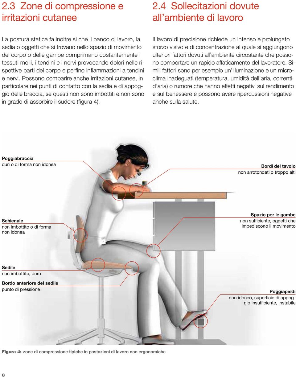 costantemente i tessuti molli, i tendini e i nervi provocando dolori nelle rispettive parti del corpo e perfino infiammazioni a tendini e nervi.