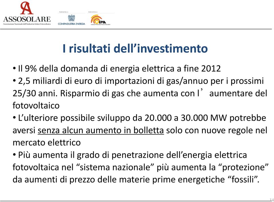 000 MW potrebbe aversi senza alcun aumento in bolletta solo con nuove regole nel mercato elettrico Più aumenta il grado di penetrazione