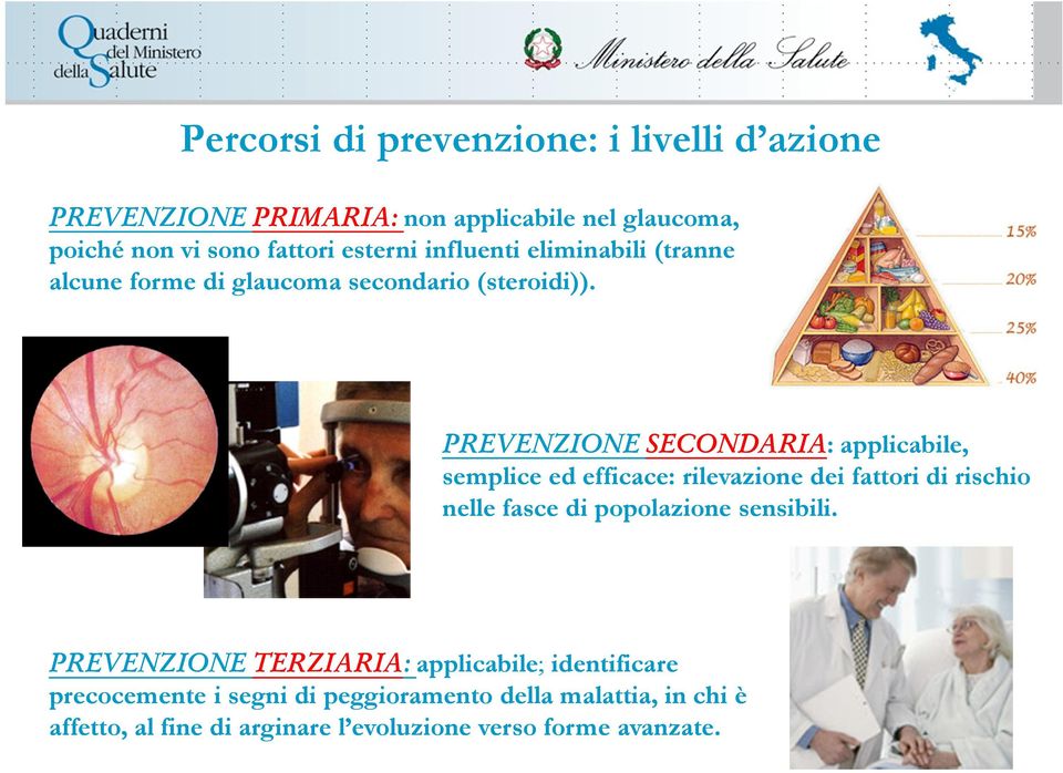 PREVENZIONE SECONDARIA: applicabile, semplice ed efficace: rilevazione dei fattori di rischio nelle fasce di popolazione