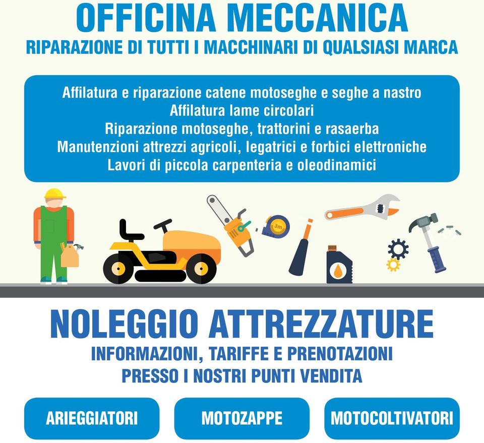 Manutenzioni attrezzi agricoli, legatrici e forbici elettroniche Lavori di piccola carpenteria e oleodinamici