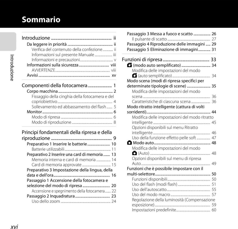 .. 4 Sollevamento ed abbassamento del flash... 5 Monitor... 6 Modo di ripresa... 6 Modo di riproduzione... 8 Principi fondamentali della ripresa e della riproduzione.