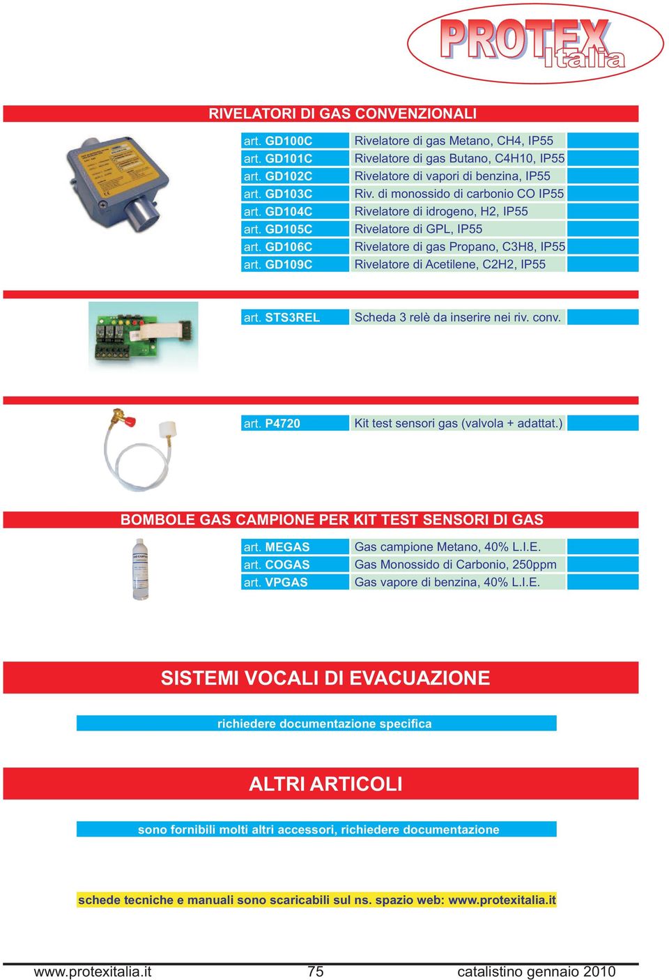 di monossido di carbonio CO IP55 Rivelatore di idrogeno, H2, IP55 Rivelatore di GPL, IP55 Rivelatore di gas Propano, C3H8, IP55 Rivelatore di Acetilene, C2H2, IP55 art.