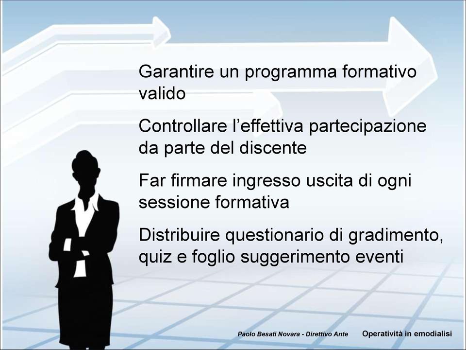 firmare ingresso uscita di ogni sessione formativa