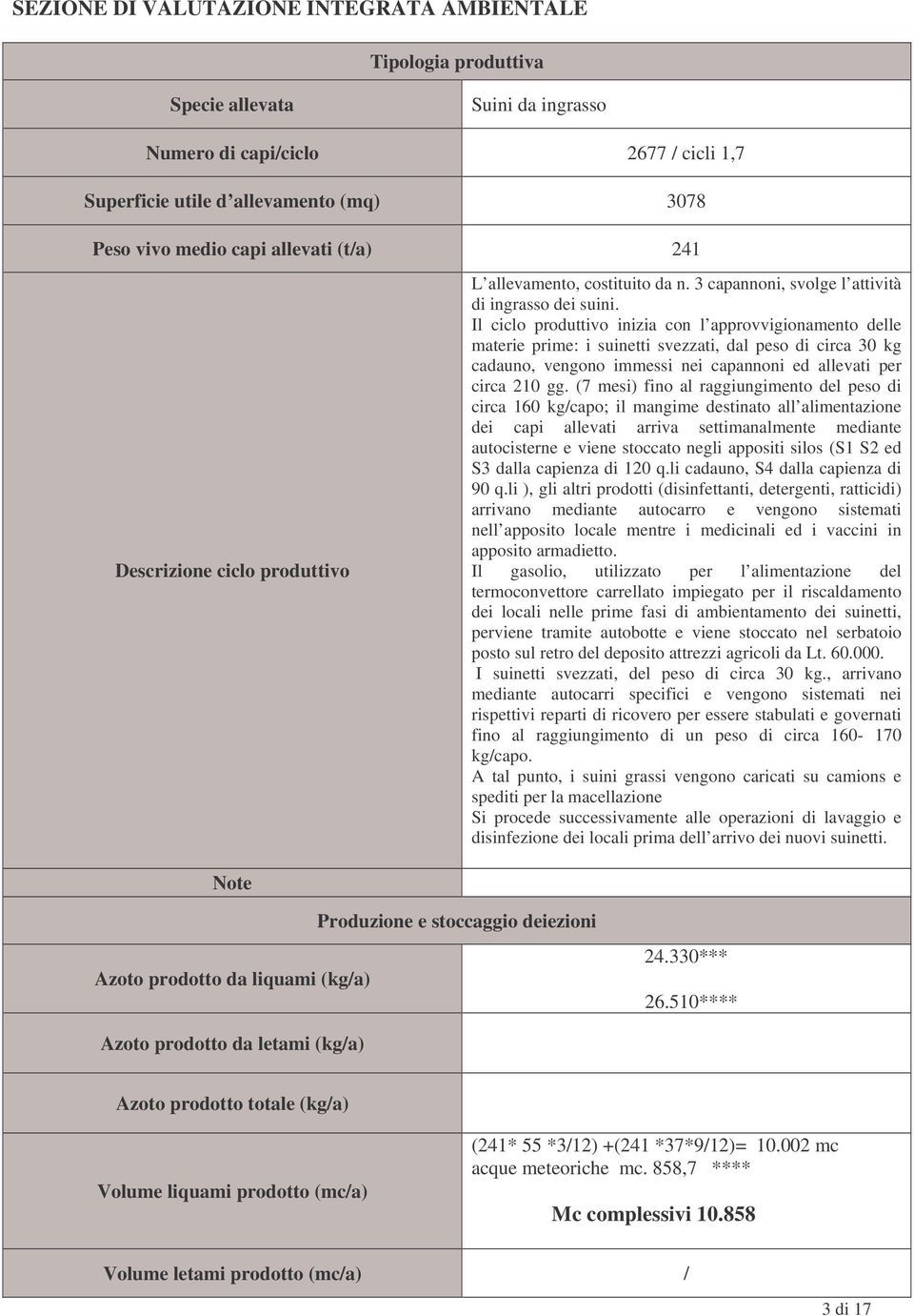 Il ciclo produttivo inizia con l approvvigionamento delle materie prime: i suinetti svezzati, dal peso di circa 30 kg cadauno, vengono immessi nei capannoni ed allevati per circa 210 gg.