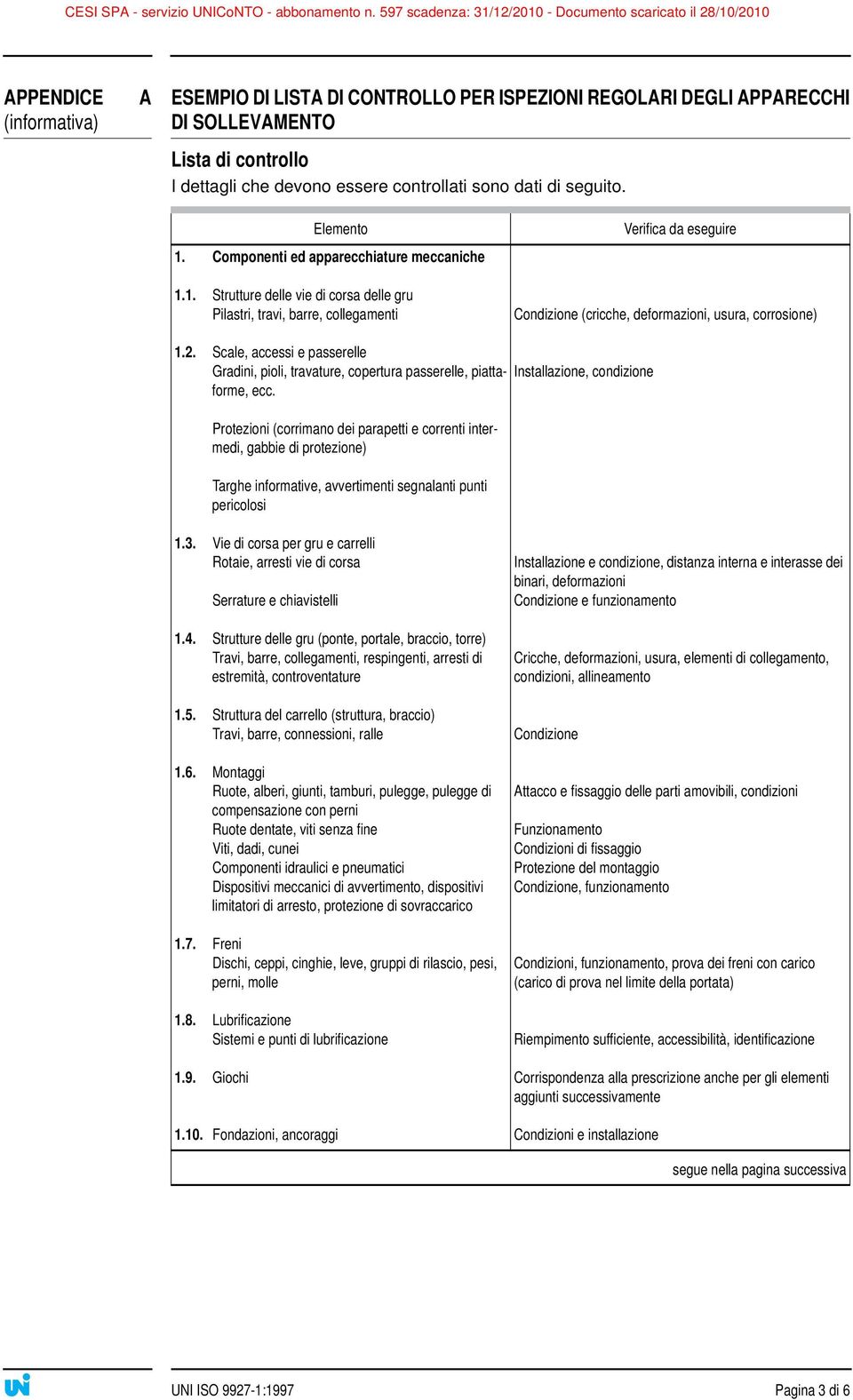 2. Scale, accessi e passerelle Gradini, pioli, travature, copertura passerelle, piattaforme, ecc.