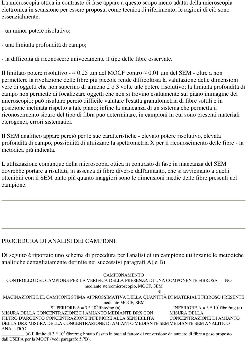 25 μm del MOCF contro 0.