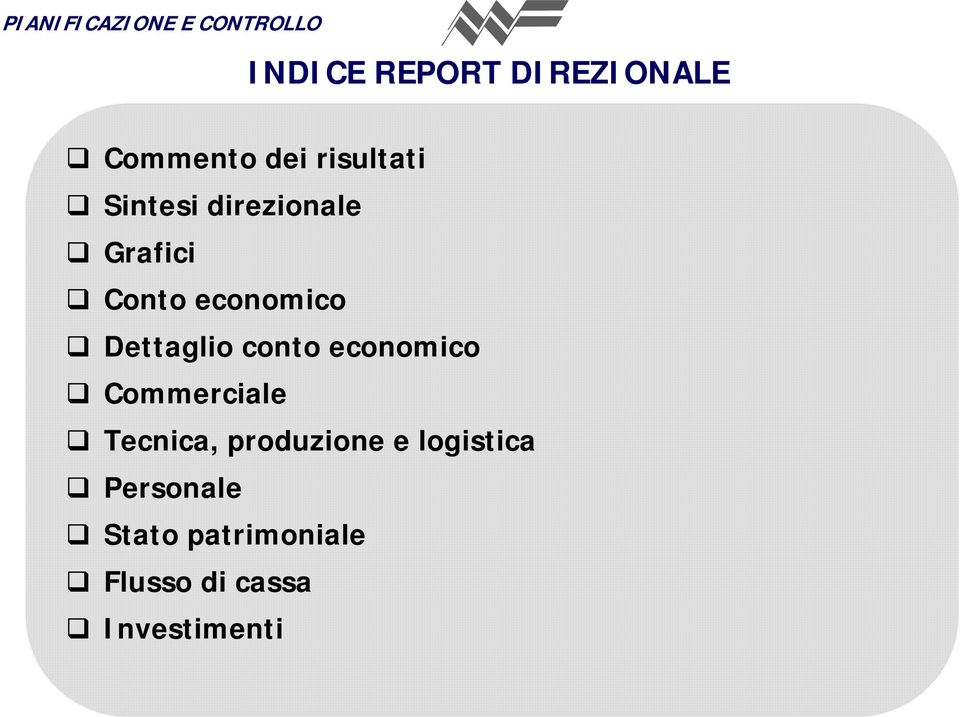 conto economico Commerciale Tecnica, produzione e