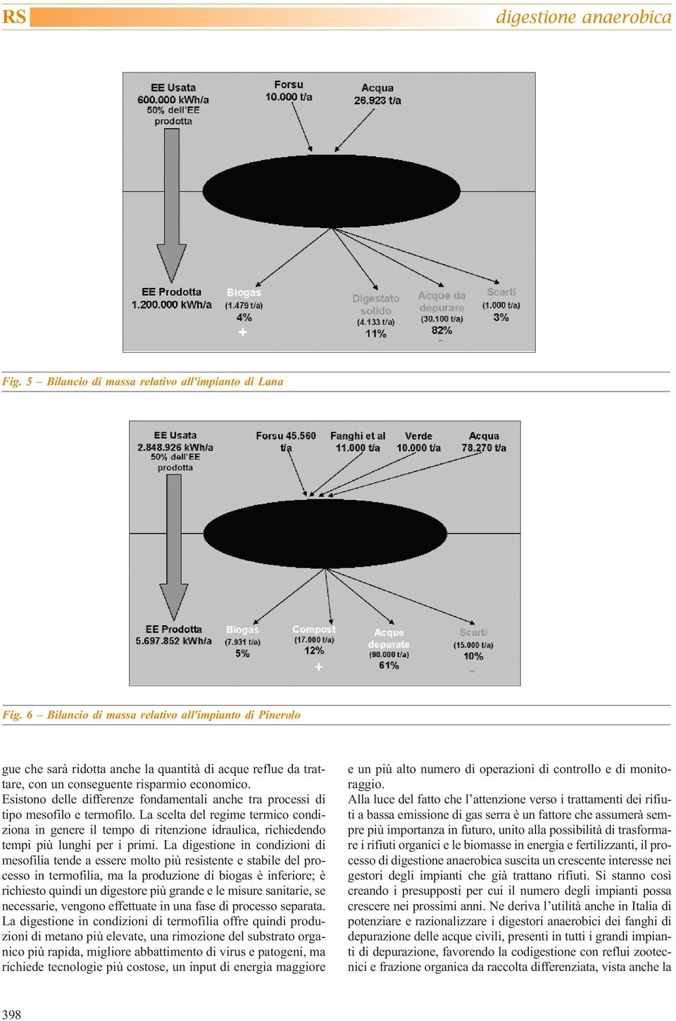 Esistono delle differenze fondamentali anche tra processi di tipo mesofilo e termofilo.