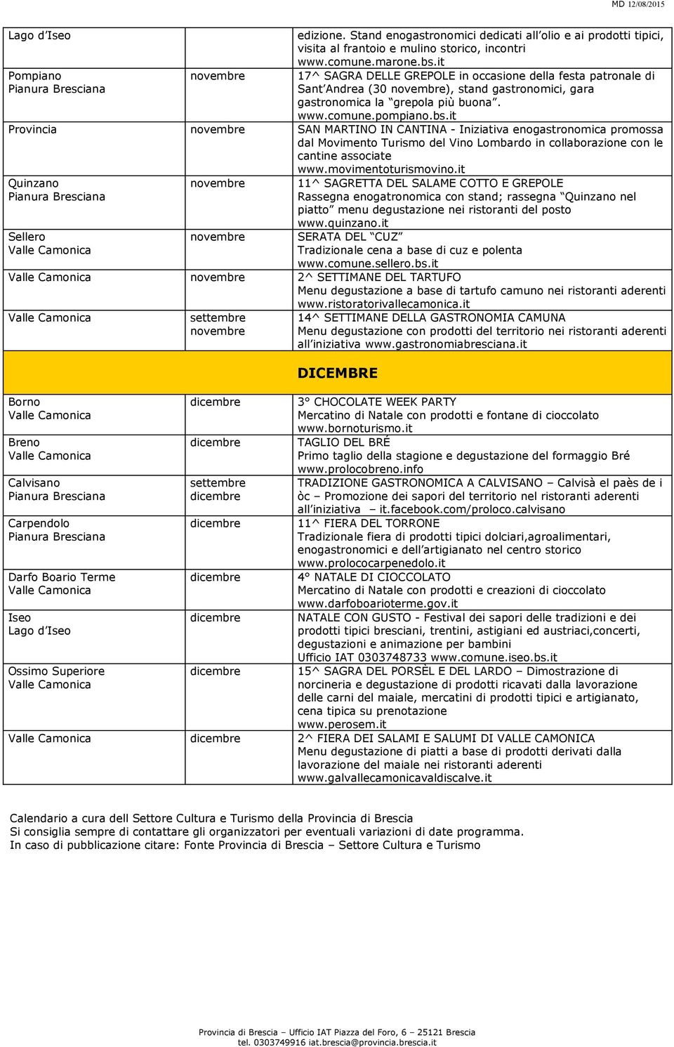 it Provincia SAN MARTINO IN CANTINA - Iniziativa enogastronomica promossa dal Movimento Turismo del Vino Lombardo in collaborazione con le cantine associate www.movimentoturismovino.