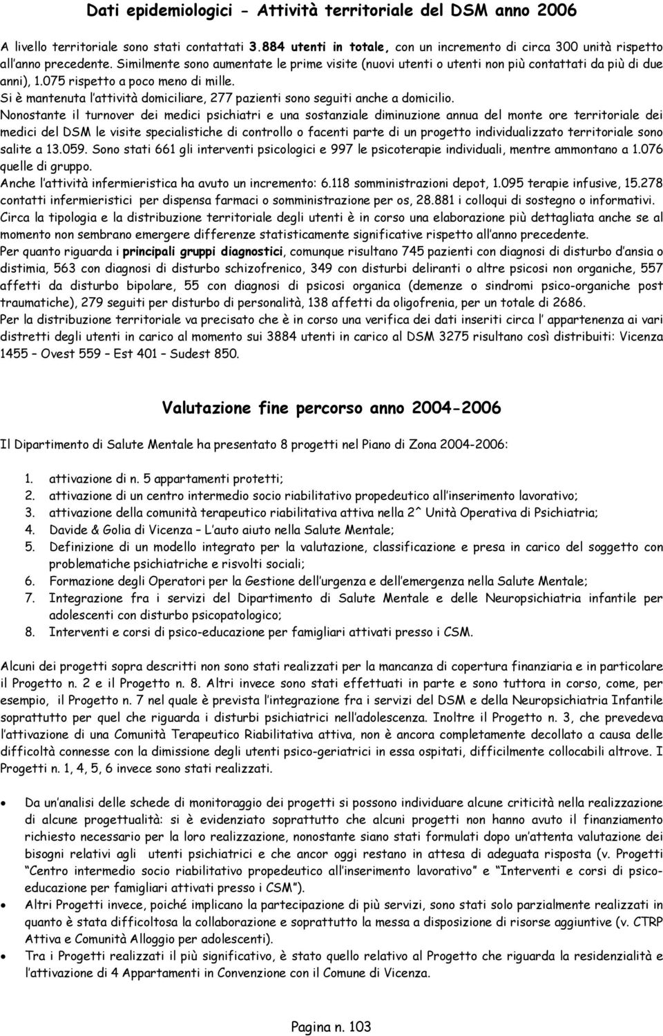 Si è mantenuta l attività domiciliare, 277 pazienti sono seguiti anche a domicilio.