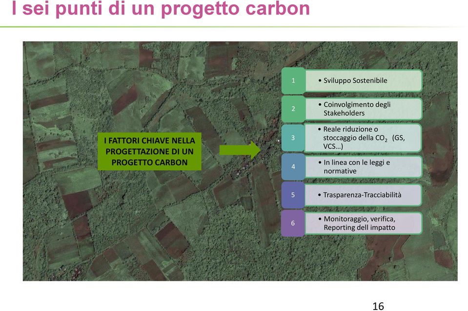 Reale riduzione o stoccaggio della CO 2 VCS ) In linea con le leggi e normative