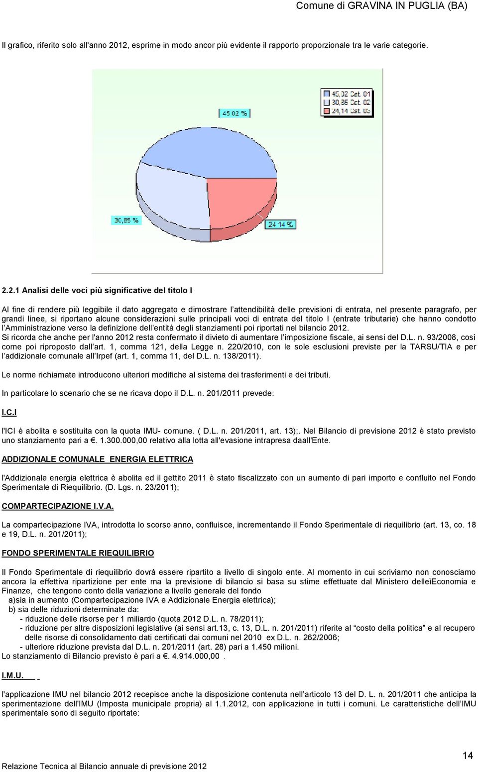 dimostrare l attendibilità delle previsioni di entrata, nel presente paragrafo, per grandi linee, si riportano alcune considerazioni sulle principali voci di entrata del titolo I (entrate tributarie)