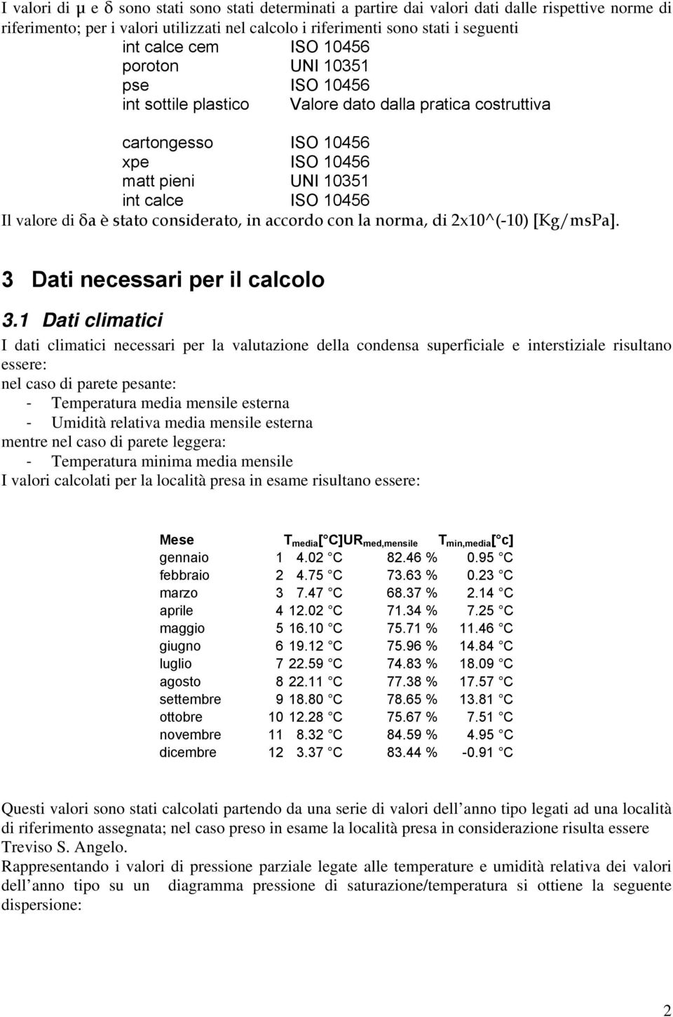 stato considerato, in accordo con la norma, di 2x10^(-10) [Kg/msPa]. 3 Dati necessari per il calcolo 3.