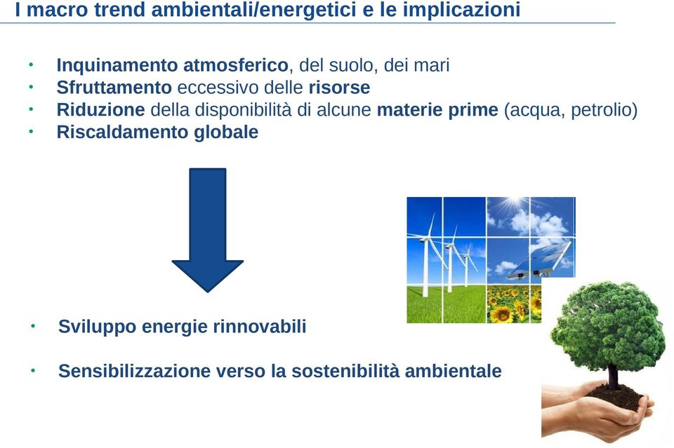 Riduzione della disponibilità di alcune materie prime (acqua, petrolio)