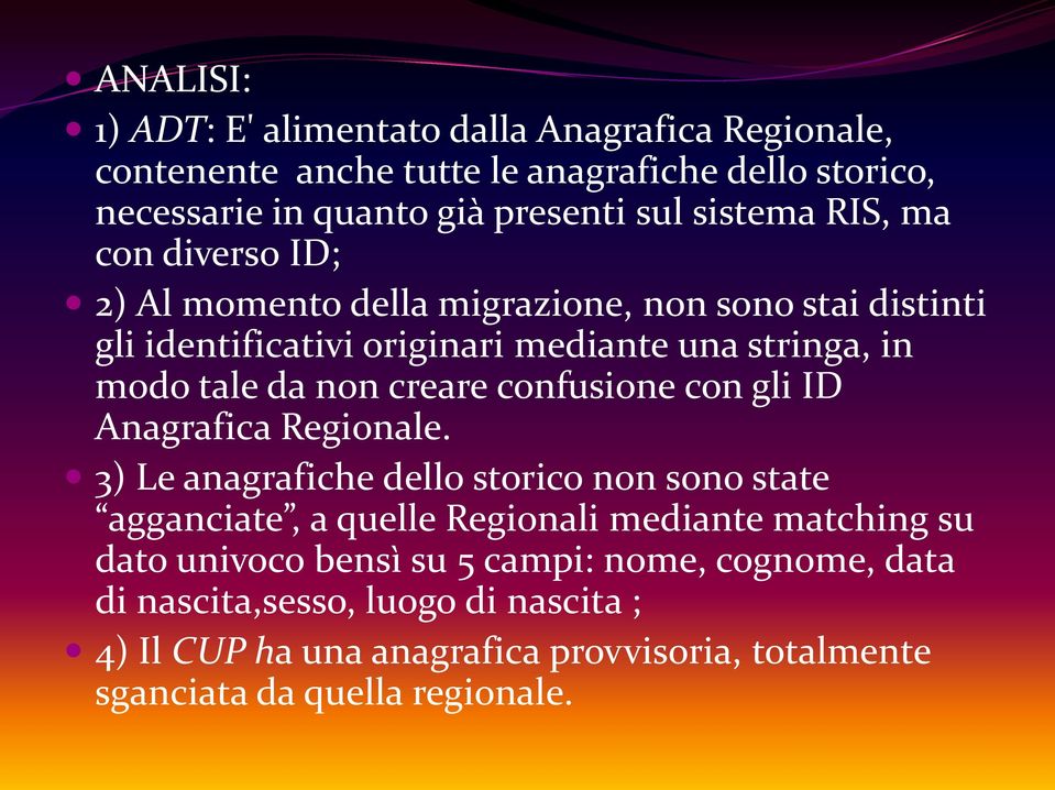 non creare confusione con gli ID Anagrafica Regionale.