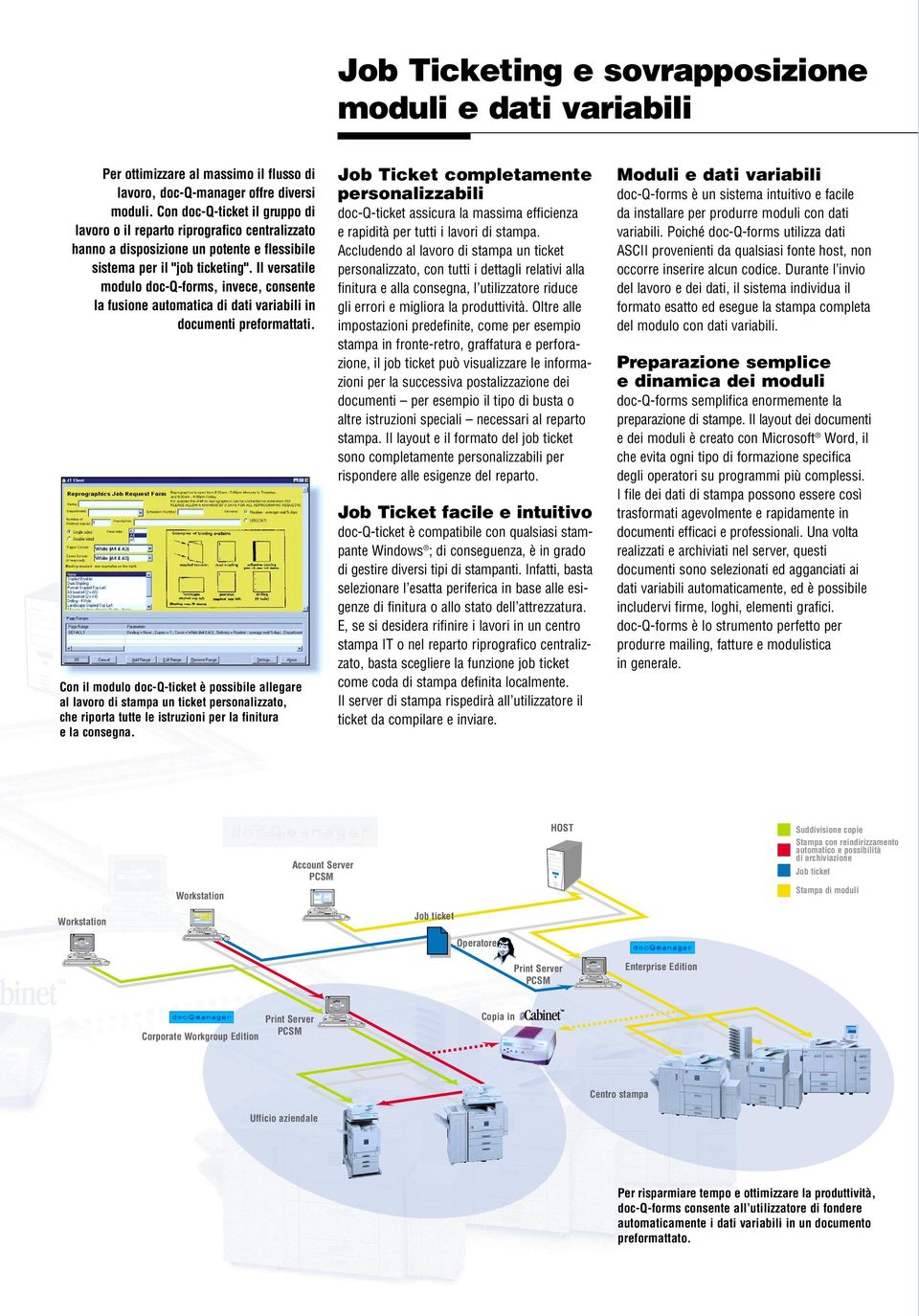 Il versatile modulo doc-q-forms, invece, consente la fusione automatica di dati variabili in documenti preformattati.