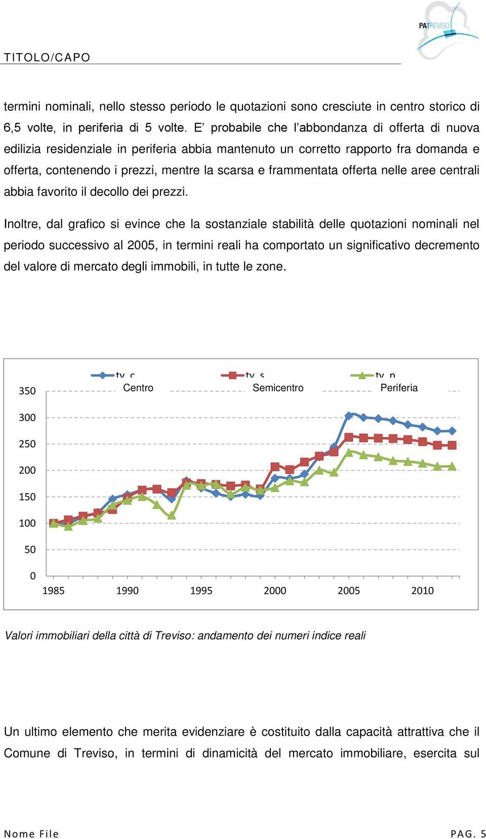 offerta nelle aree centrali abbia favorito il decollo dei prezzi.