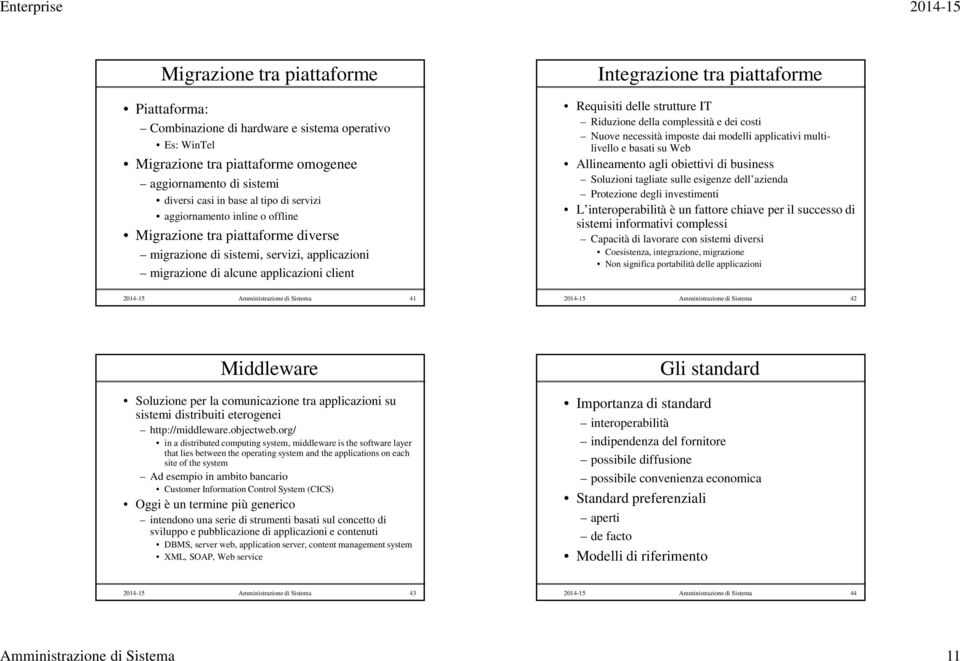 strutture IT Riduzione della complessità e dei costi Nuove necessità imposte dai modelli applicativi multilivello e basati su Web Allineamento agli obiettivi di business Soluzioni tagliate sulle