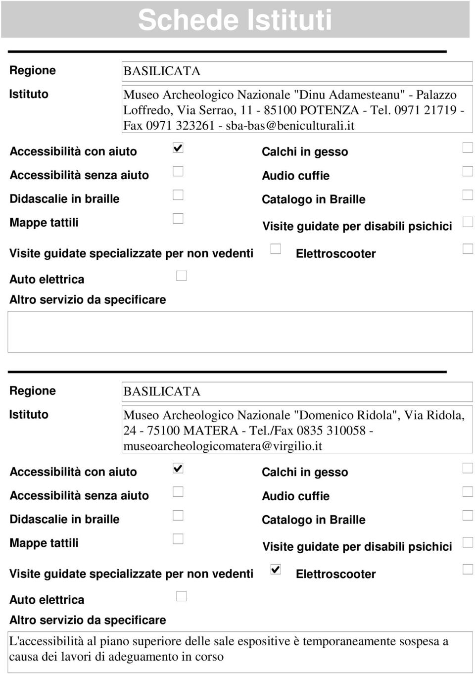 it BASILICATA Museo Archeologico Nazionale "Domenico Ridola", Via Ridola, 24-75100 MATERA - Tel.