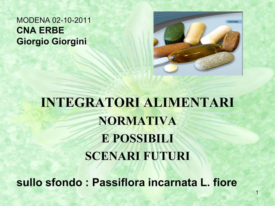 NORMATIVA E POSSIBILI SCENARI FUTURI