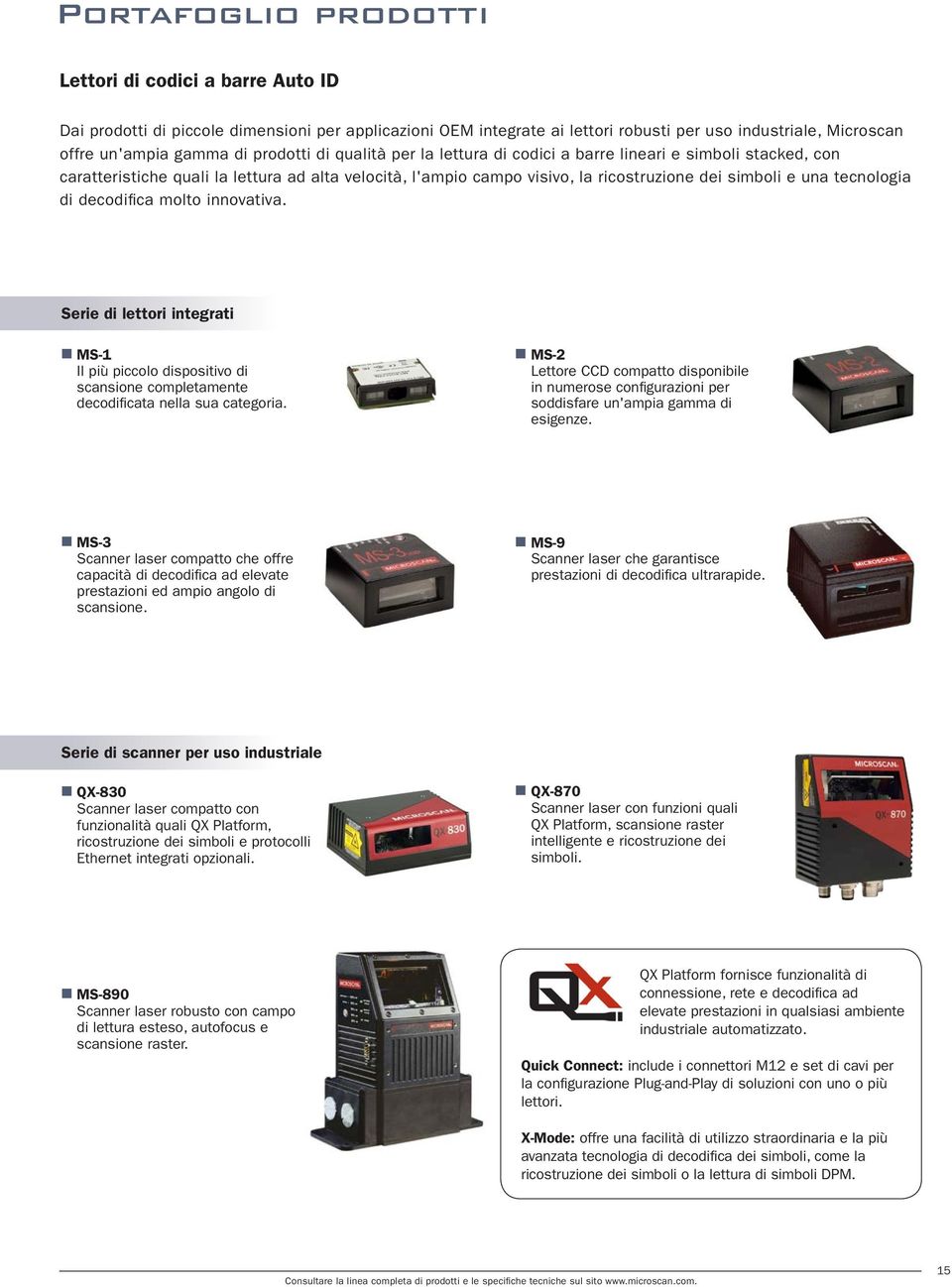 tecnologia di decodifica molto innovativa. Serie di lettori integrati MS-1 Il più piccolo dispositivo di scansione completamente decodificata nella sua categoria.