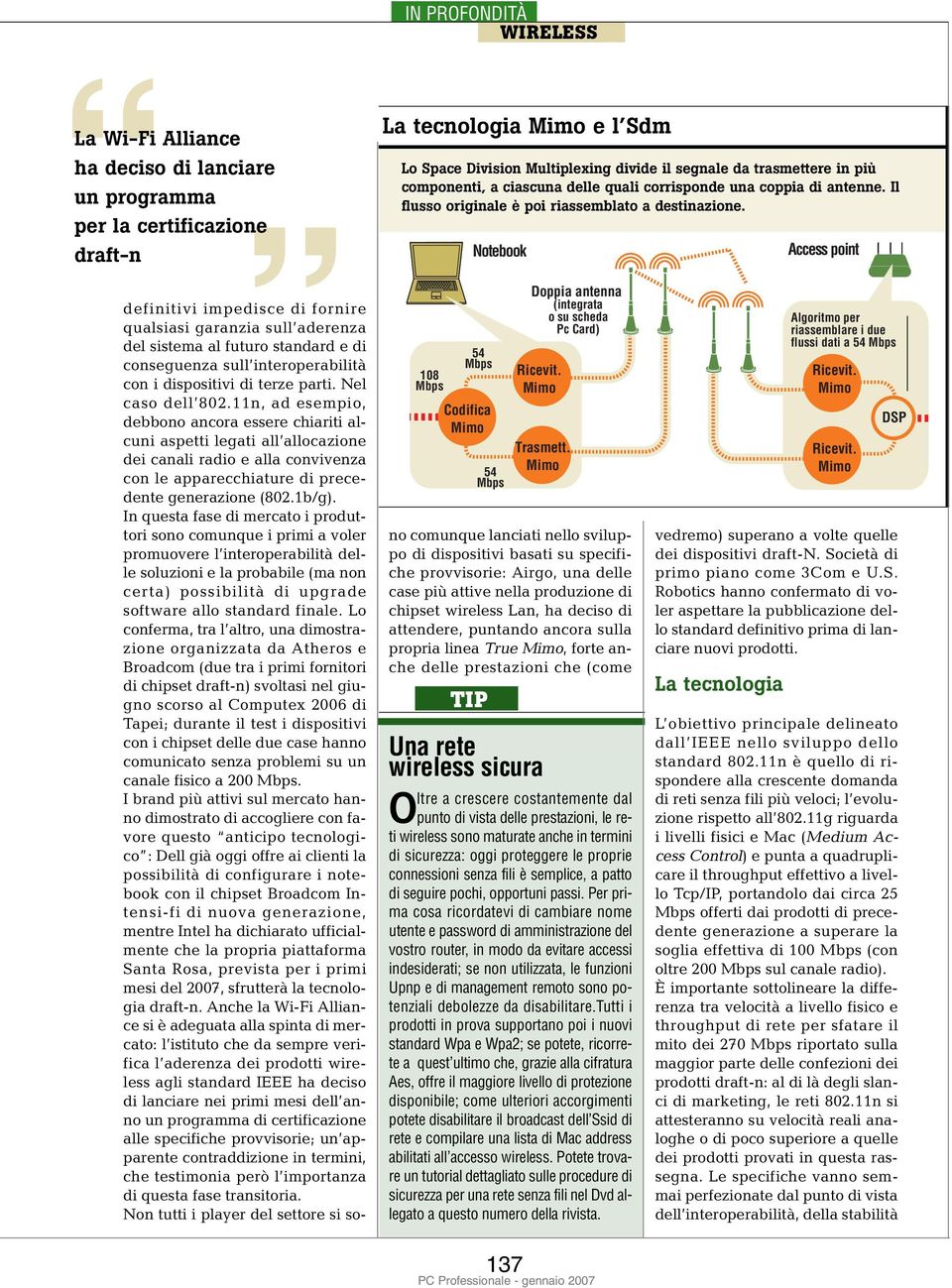 Mimo Trasmett. Mimo definitivi impedisce di fornire qualsiasi garanzia sull aderenza del sistema al futuro standard e di conseguenza sull interoperabilità con i dispositivi di terze parti.