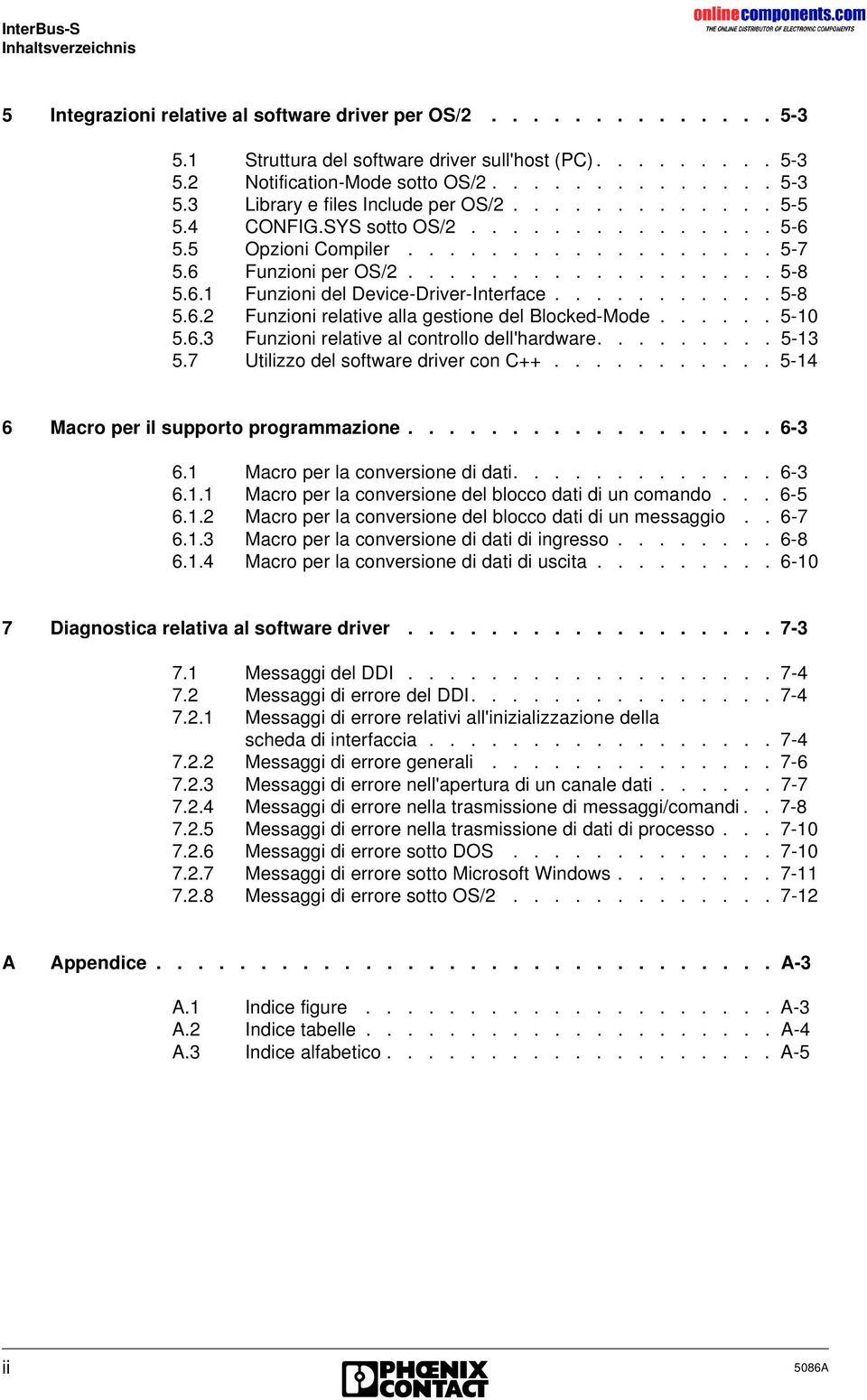 ..... 5-10 5.6.3 Funzioni relative al controllo dell'hardware......... 5-13 5.7 Utilizzo del software driver con C++........... 5-14 6 Macro per il supporto programmazione.................. 6-3 6.