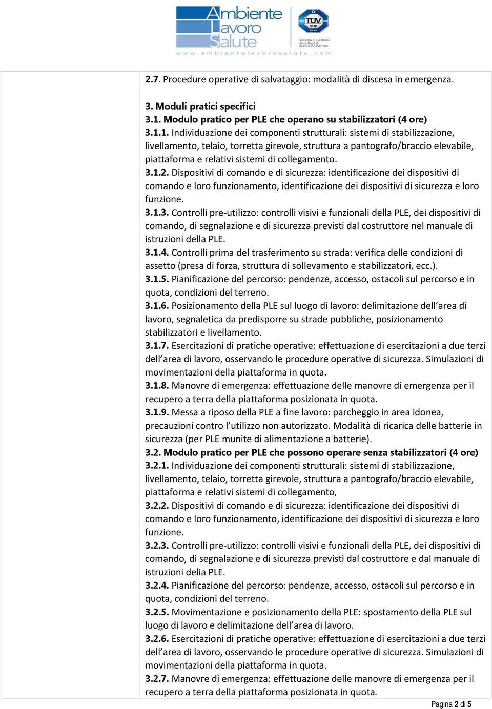 Dispositivi di comando e di sicurezza: identificazione dei dispositivi di 3.