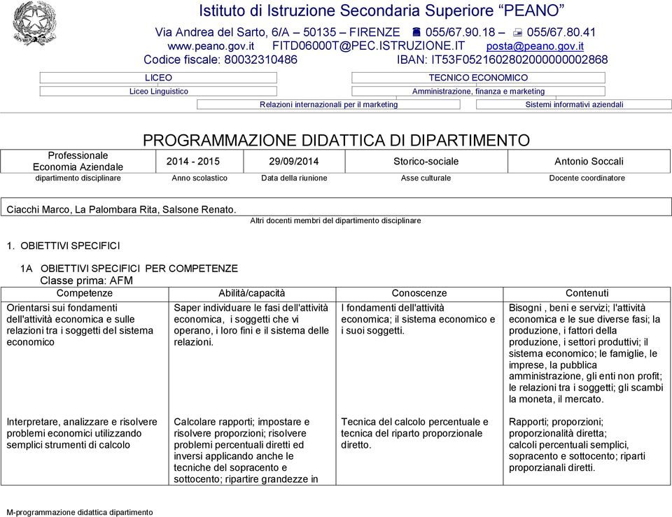 it Codice fiscale: 80032310486 IBAN: IT53F0521602802000000002868 LICEO Liceo Linguistico Relazioni internazionali per il marketing TECNICO ECONOMICO Amministrazione, finanza e marketing